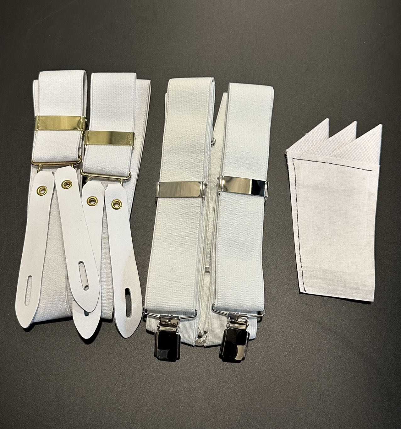 Ballroom Accessories for Tailsuits | Braces, Suspenders & Hanky Set